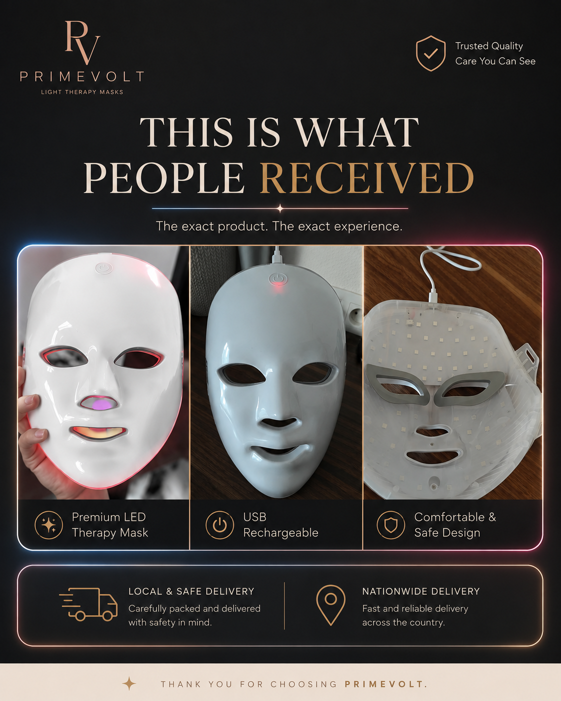 PrimeVolt™ LED Therapy Mask