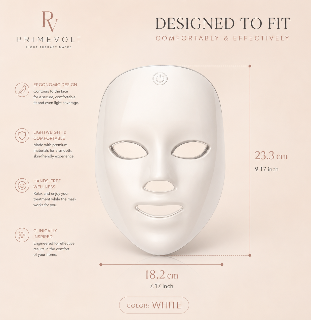 PrimeVolt™ LED Therapy Mask
