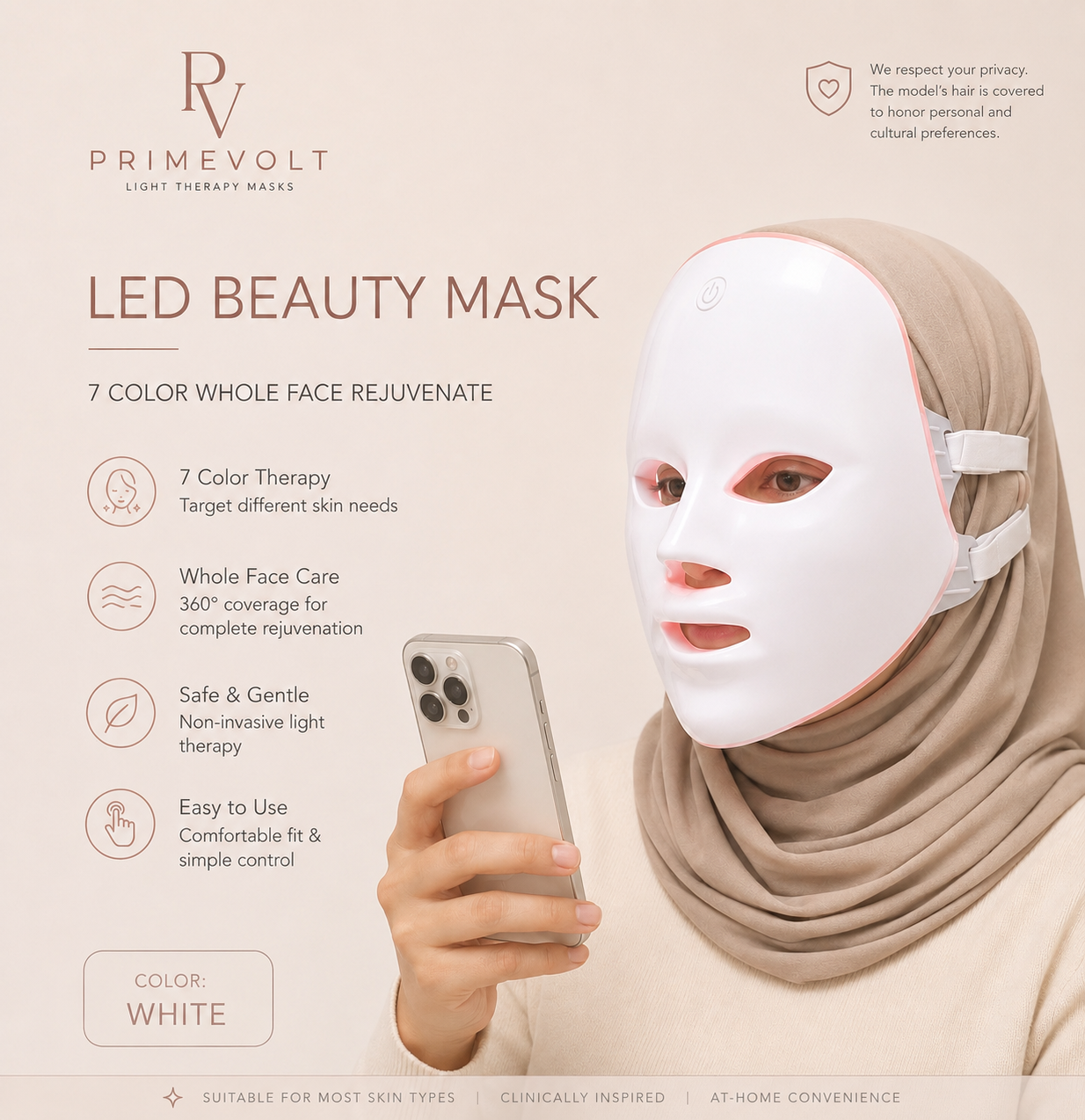 PrimeVolt™ LED Therapy Mask